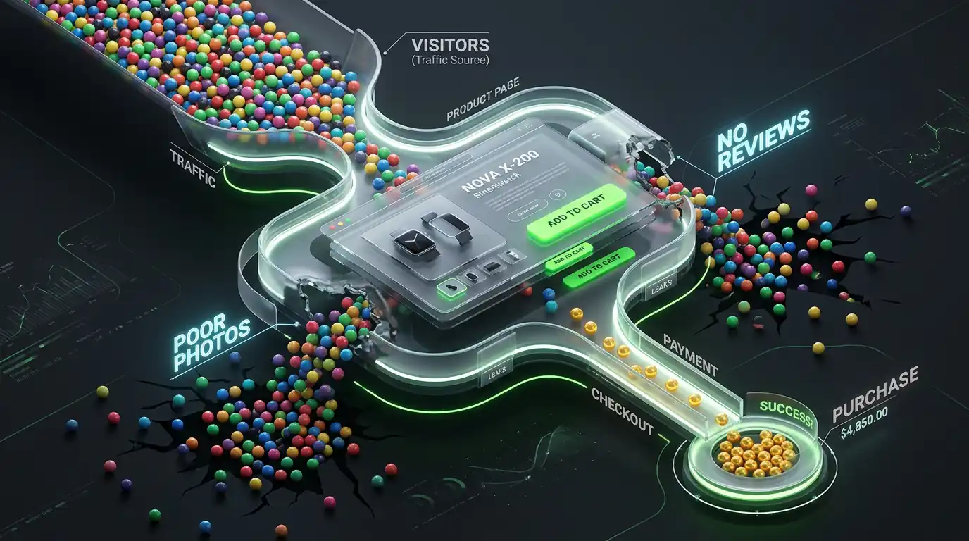 Cover for: Why People Visit Your Shopify Product Page But Don't Buy (And How to Fix It)